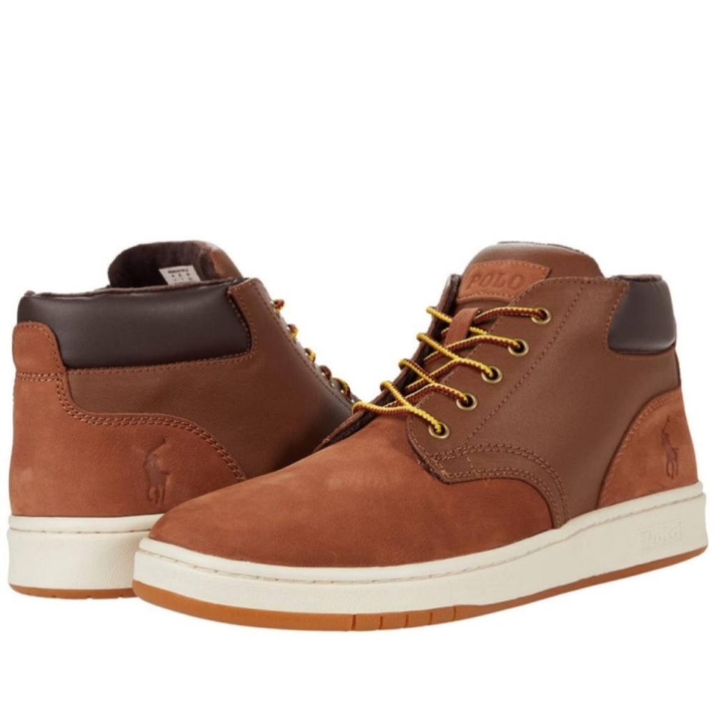 Polo Ralph Lauren Shrunken Nubuck Sneaker Velvet Lined Boots Shoes